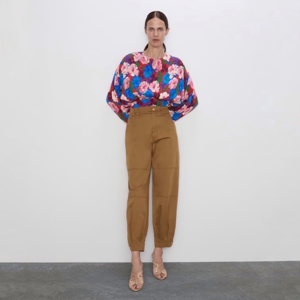 Zara Snap Button Cuffed Pants